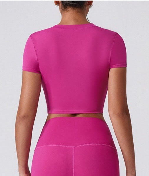 Pink Berry Fit Crop Top