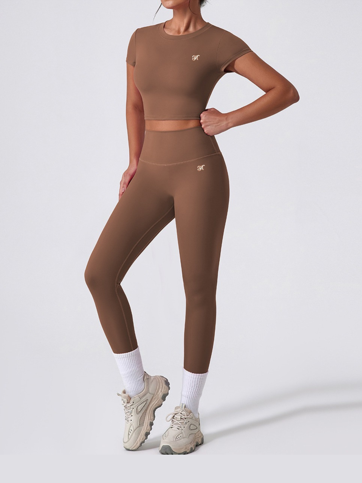 Brown Berry Fit Crop Top