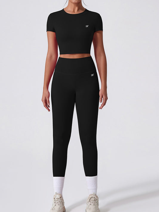 Black Berry Fit Crop Top
