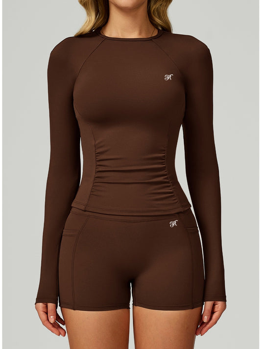 Brown Berry Fit Essential Long Sleeve