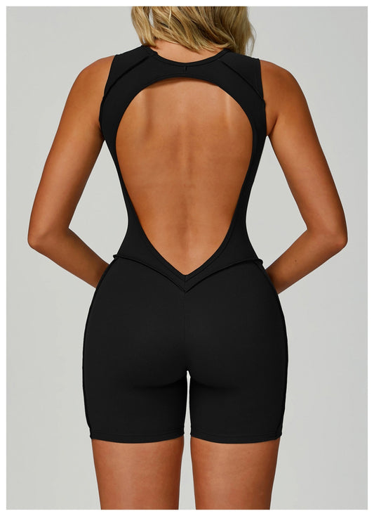 Black Berry Fit Sculpt Back Day Jumpsuit
