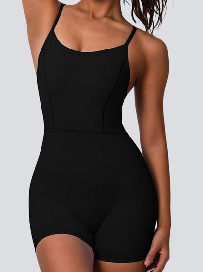 Black Berry Fit Scoop Back Jumpsuit